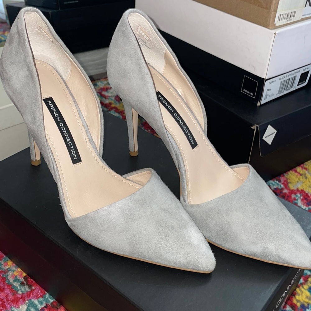 FRENCH CONNECTION GRAY HEELS